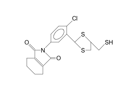 1H-Isoindole-1,3(2H)-dione, 2-[4-chloro-3-[4-(mercaptomethyl)-1,3-dithiolan-2-yl]phenyl]-4,5,6,7-tetrahydro-