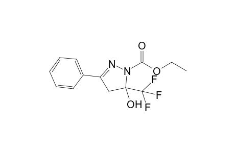 Ethyl 5-(trifluoromethyl)-3-phenyl-5-hydroxy-4,5-dihydro-1H-pyrazole-1-carboxylate