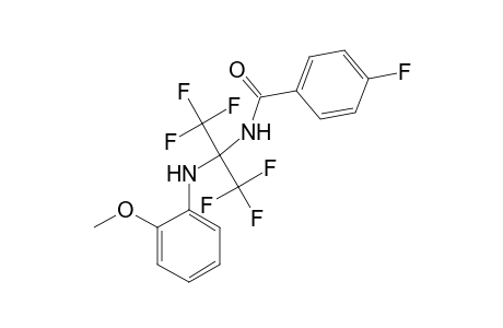 N-[1-(o-Anisidino)-2,2,2-trifluoro-1-(trifluoromethyl)ethyl]-4-fluorobenzamide