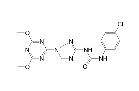 1-(4-Chlorophenyl)-3-[1-(4,6-dimethoxy-1,3,5-triazin-2-yl)-1,2,4-triazol-3-yl]urea