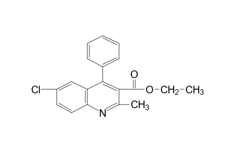 6-chloro-2-methyl-4-phenyl-3-quinolinecarboxylic acid, ethyl ester