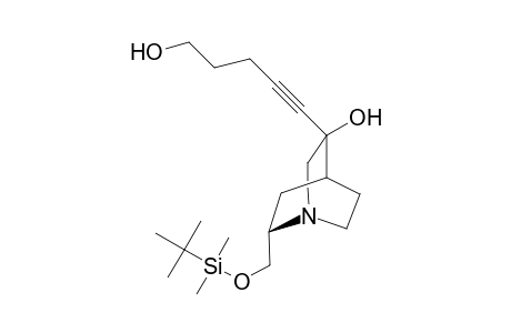 (2S)-2-(tert-Butyldimethylsilyloxymethyl)-5-(5-hydroxypent-1-ynyl)-1-azabicyclo[2.2.2]octan-5-ol