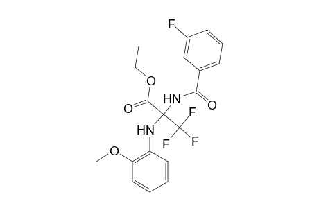 Ethyl 3,3,3-trifluoro-2-[(3-fluorobenzoyl)amino]-2-(2-methoxyanilino)propanoate