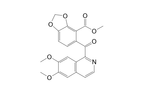 1-(2-METHOXYCARBONYL-3,4-METHYLENEDIOXYPHENYLCARBONYL)-6,7-DIMETHOXYISOQUINOLINE;FUMAFLORINE-O-METHYLESTER