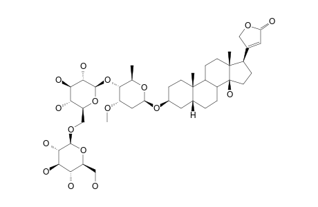 DIGITOXIGENIN-3-O-[BETA-D-GLUCOPYRANOSYL-(1->6)-BETA-D-GLUCOPYRANOSYL-(1->4)-BETA-D-CYMAROPYRANOSIDE]