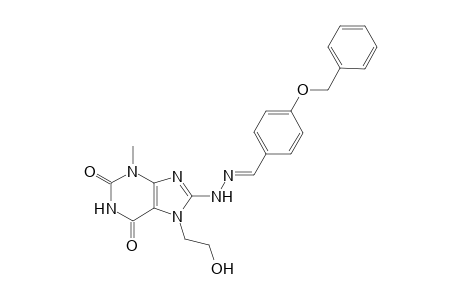 4-(benzyloxy)benzaldehyde [7-(2-hydroxyethyl)-3-methyl-2,6-dioxo-2,3,6,7-tetrahydro-1H-purin-8-yl]hydrazone