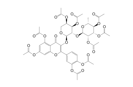 PERACETYL_QUERCETIN_3-O-ALPHA-L-RHAMNOPYRANOSYL-(1->2)-ALPHA-L-ARABINOPYRANOSIDE