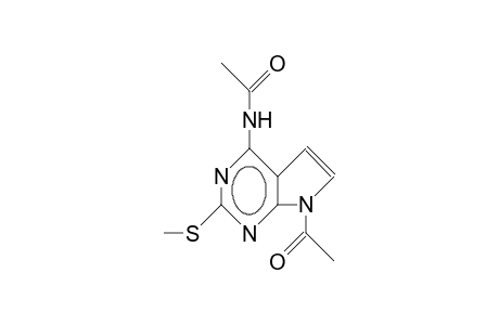 4-Acetamido-N-acetyl-2-methylthio-pyrrolo(2,3-D)pyrimidine