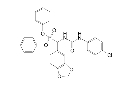 1-(p-chlorophenyl)-3-(alpha-phosphonopiperonyl)urea, diphenyl ester