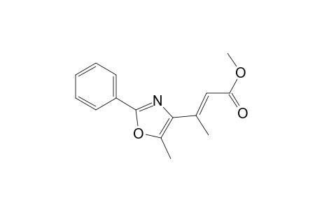 (E)-4-(2'-methoxycarbonyl-1'-methyl-vinyl)-5-methyl-2-phenyl-oxazole