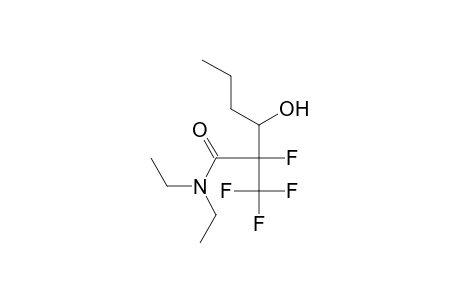 N,N-diethyl-2-fluoranyl-3-oxidanyl-2-(trifluoromethyl)hexanamide