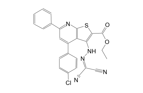 ethyl 4-(4-chlorophenyl)-3-[2-(dicyanomethylene)hydrazino]-6-phenylthieno[2,3-b]pyridine-2-carboxylate