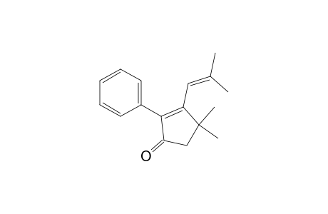 2-Cyclopenten-1-one, 4,4-dimethyl-3-(2-methyl-1-propenyl)-2-phenyl-