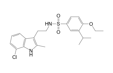 N-[2-(7-chloranyl-2-methyl-1H-indol-3-yl)ethyl]-4-ethoxy-3-propan-2-yl-benzenesulfonamide