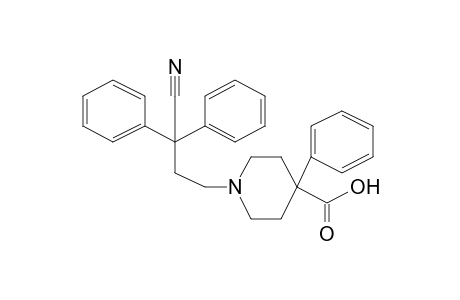 1-(3-Cyano-3,3-diphenylpropyl)-4-phenyl-4-piperidinecarboxylic acid