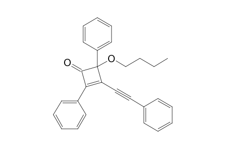 4-Butoxy-2,4-diphenyl-1-(2-phenylethynyl)cyclobuten-3-one