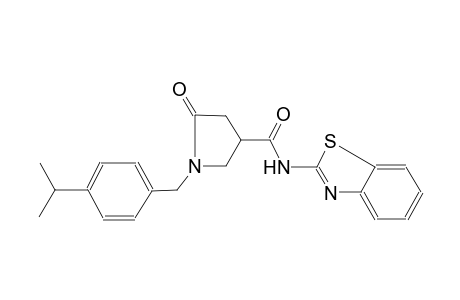 3-pyrrolidinecarboxamide, N-(2-benzothiazolyl)-1-[[4-(1-methylethyl)phenyl]methyl]-5-oxo-