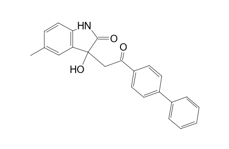 3-(2-[1,1'-biphenyl]-4-yl-2-oxoethyl)-3-hydroxy-5-methyl-1,3-dihydro-2H-indol-2-one