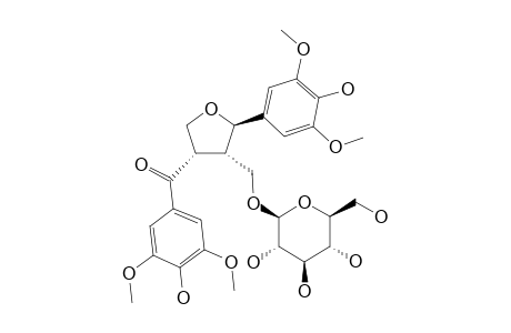 AKETRILIGNOSIDE-B;(7R,8R,8'S)-4,4',9-TRIHYDROXY-3,3',5,5'-TETRAMETHOXY-7,9'-EPOXY-LIGNAN-7'-ONE-9-O-BETA-D-GLUCOPYRANOSIDE