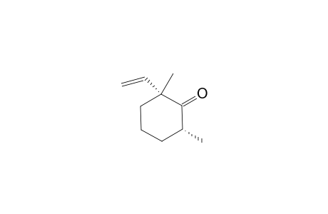 (2R*,6R*)-2,6-Dimethyl-2-ethenylcyclohexanone