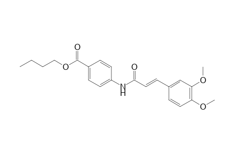 butyl 4-{[(2E)-3-(3,4-dimethoxyphenyl)-2-propenoyl]amino}benzoate