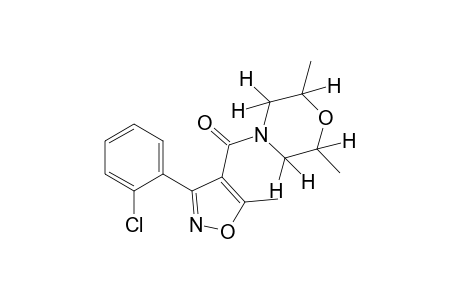 4-{[3-(o-chlorophenyl)-5-methyl-4-isoxazolyl]carbonyl} -2,6- dimethylmorpholine