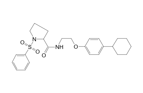 1-(benzenesulfonyl)-N-[2-(4-cyclohexylphenoxy)ethyl]-2-pyrrolidinecarboxamide