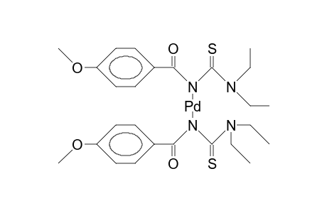 cis-Bis(N,N-diethyl-N'-<4-methoxy-benzoyl>-thiourea)-palladium(ii) complex