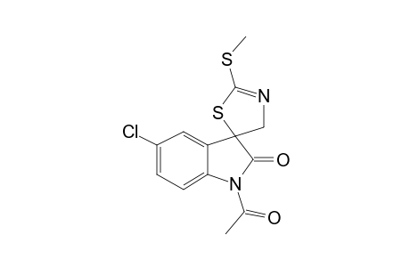 Spiro[1-acetyl-6-chloro-2,3-dihydroindol- 3,5'-2'-thiazoline], 2'-methylthio-2-oxo