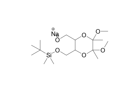 2-[(t-Butyldimethylsilyl)oxy]methyl-3-(hydroxymethyl)-5,6-dimethoxy-5,6-dimethyl-1,4-dioxane - Na salt