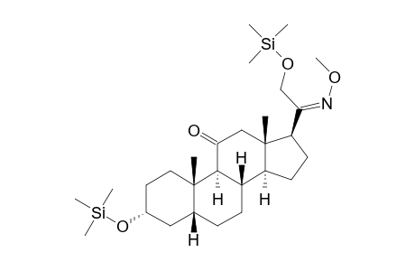 Pregnane-11,20-dione, 3,21-bis[(trimethylsilyl)oxy]-, 20-(o-methyloxime), (3.alpha.,5.beta.)-