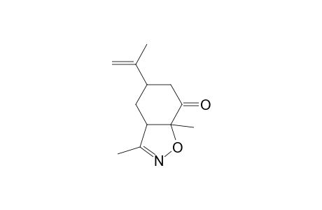 1,2-Benzisoxazol-7(4H)-one, 3a,5,6,7a-tetrahydro-3,7a-dimethyl-5-(1-methylethenyl)-