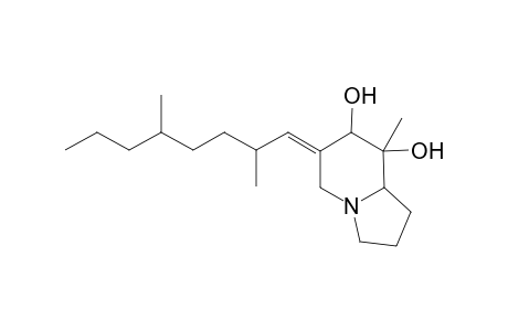 6-Methyl-6,7-dihydroxy-8-[2',5'-dimethyl-octylidene]-1-azabicyclo[3.4.0]nonane