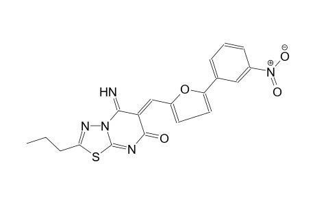 7H-[1,3,4]thiadiazolo[3,2-a]pyrimidin-7-one, 5,6-dihydro-5-imino-6-[[5-(3-nitrophenyl)-2-furanyl]methylene]-2-propyl-, (6Z)-