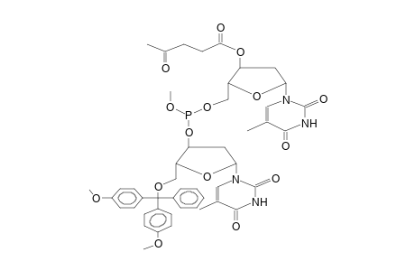 3'-o-Levulinoyl-5'-o-(5'-dimethoxytrityldeoxythymidin-3'-yloxy(methoxy)phosphino)deoxythymidine (isomer mixture)