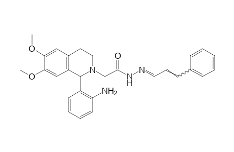 1-(o-AMINOPHENYL)-3,4-DIHYDRO-6,7-DIMETHOXY-2(1H)-ISOQUINOLINEACETIC ACID, CINNAMYLIDENEHYDRAZIDE