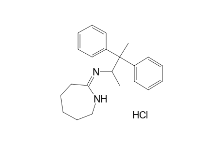 2-[(2,2-Diphenyl-1-methylpropyl)imino]hexahydro-1H-azepine, monohydrochloride