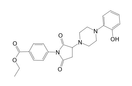 Benzoic acid, 4-[3-[4-(2-hydroxyphenyl)-1-piperazinyl]-2,5-dioxo-1-pyrrolidinyl]-, ethyl ester