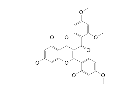 4H-1-Benzopyran-4-one, 3-(2,4-dimethoxybenzoyl)-2-(2,4-dimethoxyphenyl)-5,7-dihydroxy-