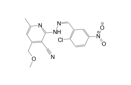 2-[(2Z)-2-(2-chloro-5-nitrobenzylidene)hydrazino]-4-(methoxymethyl)-6-methylnicotinonitrile