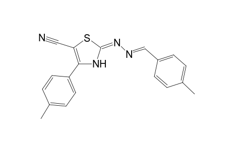 (E)-2-[(E)-4-Methylphenylidenehydrazono]-4-(4-methylphenyl)-2,3-dihydrothiazole-5-carbonitrile