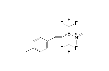 Methyl methyleneaminato[2-(E)-(4-methylphenyl)ethenyl]bis(trifluoromethyl)birinate