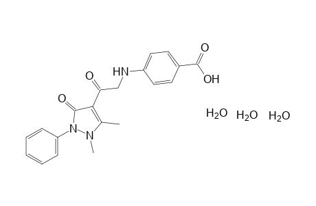 p-{[antipyrinyl(oxoethylene)]amino}benzoic acid, trihydrate