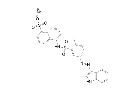 1-Naphthalenesulfonic acid, 5-[5-[(2-methylindol-3-yl)azo]-O-toluenesulfonamido]-, monosodium salt