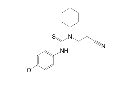 1-(2-cyanoethyl)-1-cyclohexyl-3-(p-methoxyphenyl)-2-thiourea