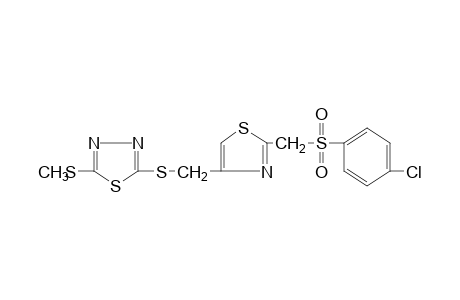 2-{{{2-{[(p-chlorophenyl)sulfonyl]methyl}-4-thiazolyl}methyl}thio}-5-(methylthio)-1,3,4-thiadiazole