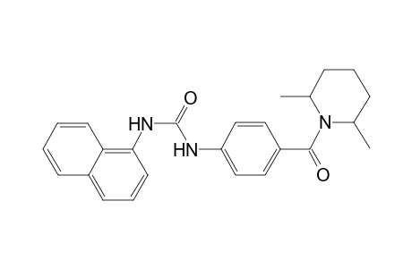 urea, N-[4-[(2,6-dimethyl-1-piperidinyl)carbonyl]phenyl]-N'-(1-naphthalenyl)-
