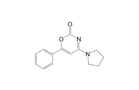 2H-1,3-Oxazin-2-one, 6-phenyl-4-(1-pyrrolidinyl)-