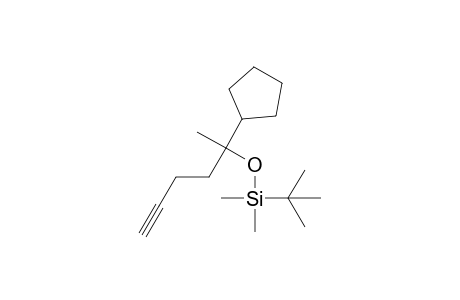 Tert-Butyl-(1-cyclopentyl-1-methylpent-4-ynyloxy)-dimethylsilane