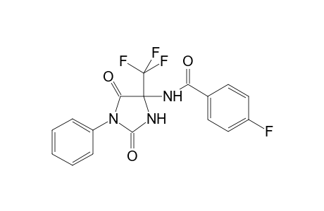 Benzamide, N-(2,5-dioxo-1-phenyl-4-trifluoromethylimidazolidin-4-yl)-4-fluoro-